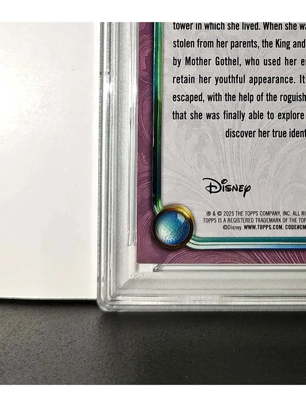 Rapunzel 2025 Topps Disney Cartoon Princess #160 Card Tangled PSA 8